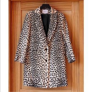 Emerson Fry Leopard Wingtip Coat, size 2, like new